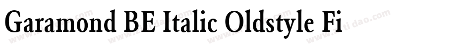 Garamond BE Italic Oldstyle Figures字体转换